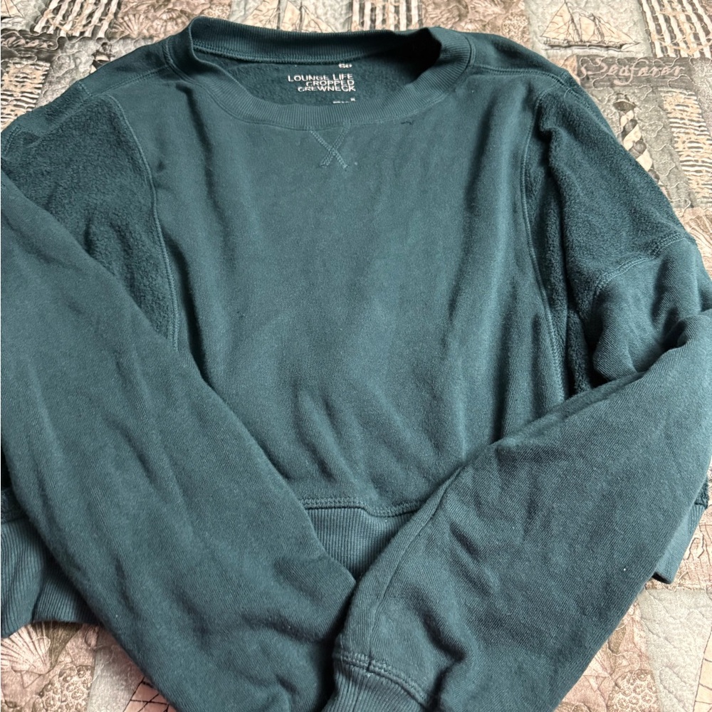 SO ladies Dark Green Crewneck Sweater